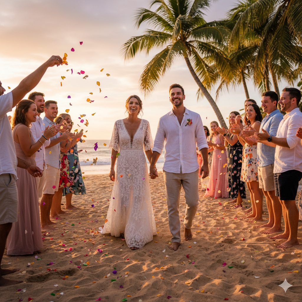 Boda documental completa en la playa de Manuel Antonio